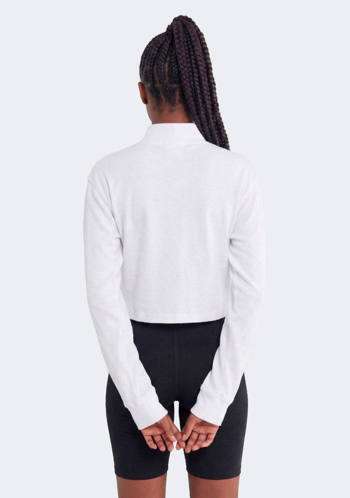 Champion Women's Heritage Mock Long Sleeve Cropped Tee