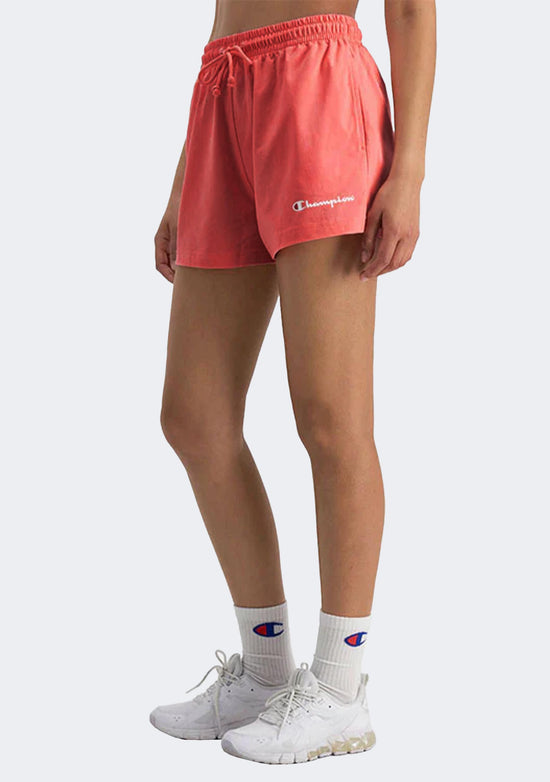 Champion Women's Jersey Hi Waist Script Shorts