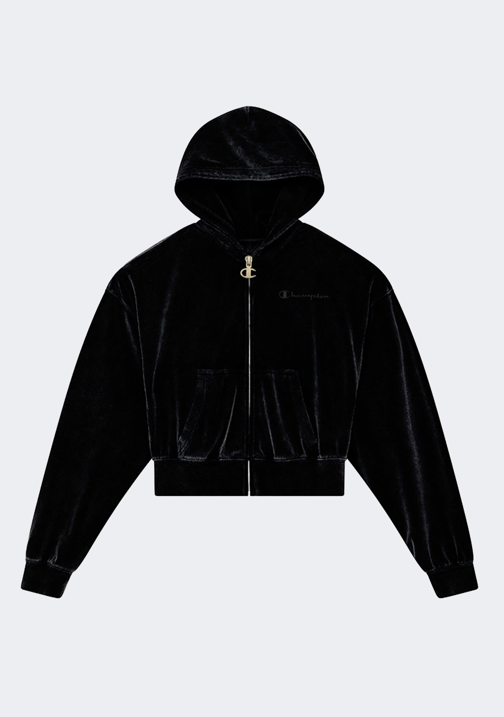 Champion Women's Rb Velvet Velour Zip Hoodie