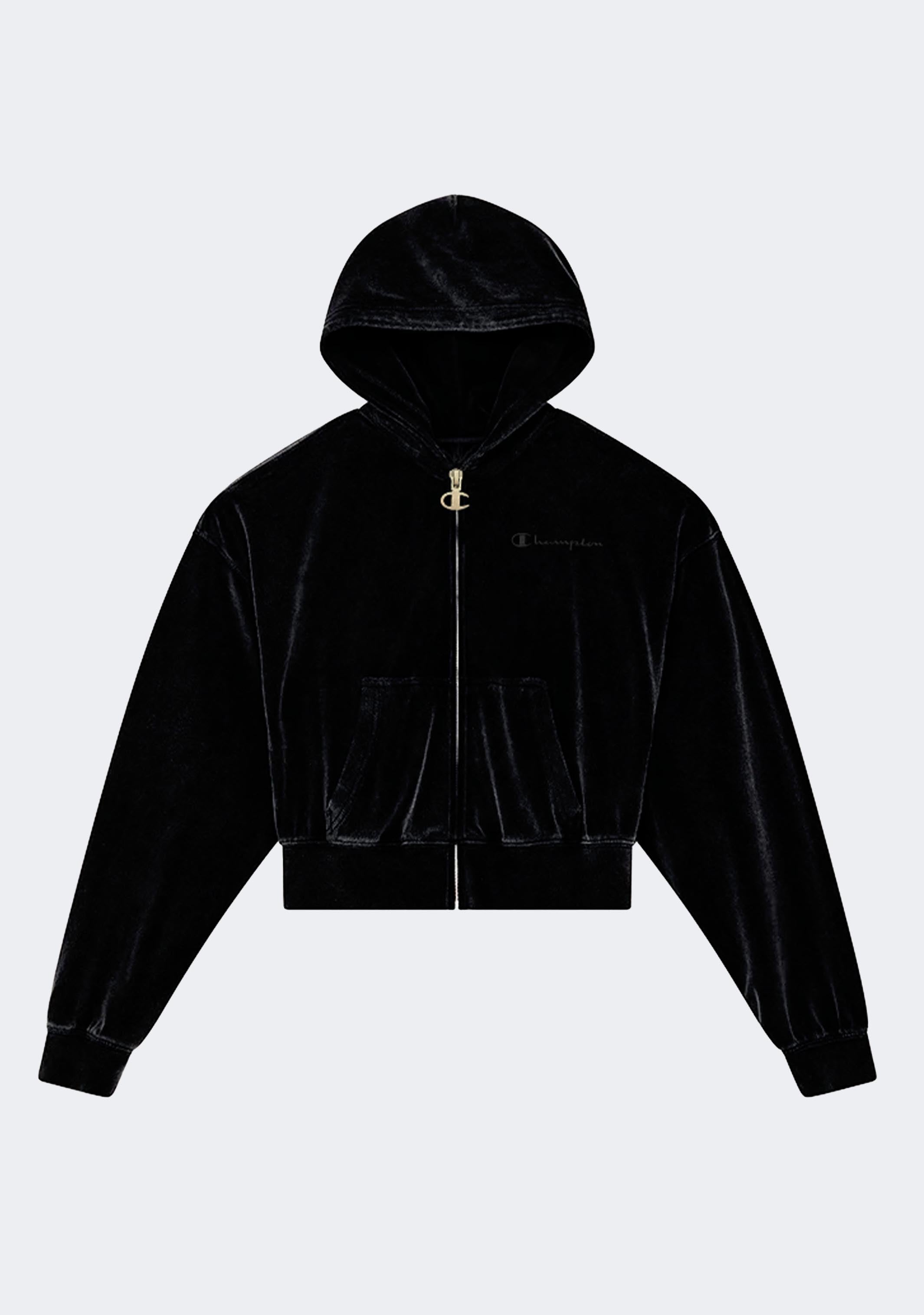 Champion Women's Rb Velvet Velour Zip Hoodie