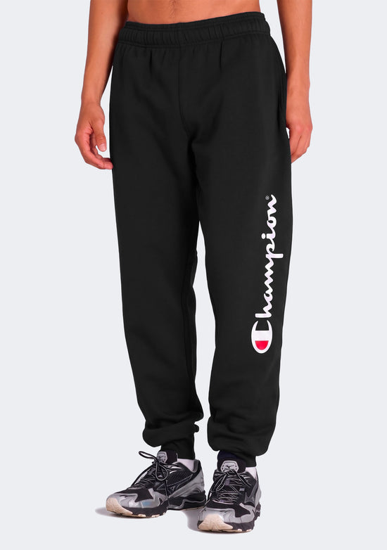 Champion Men's Legacy Script Cuff Track Pants Black
