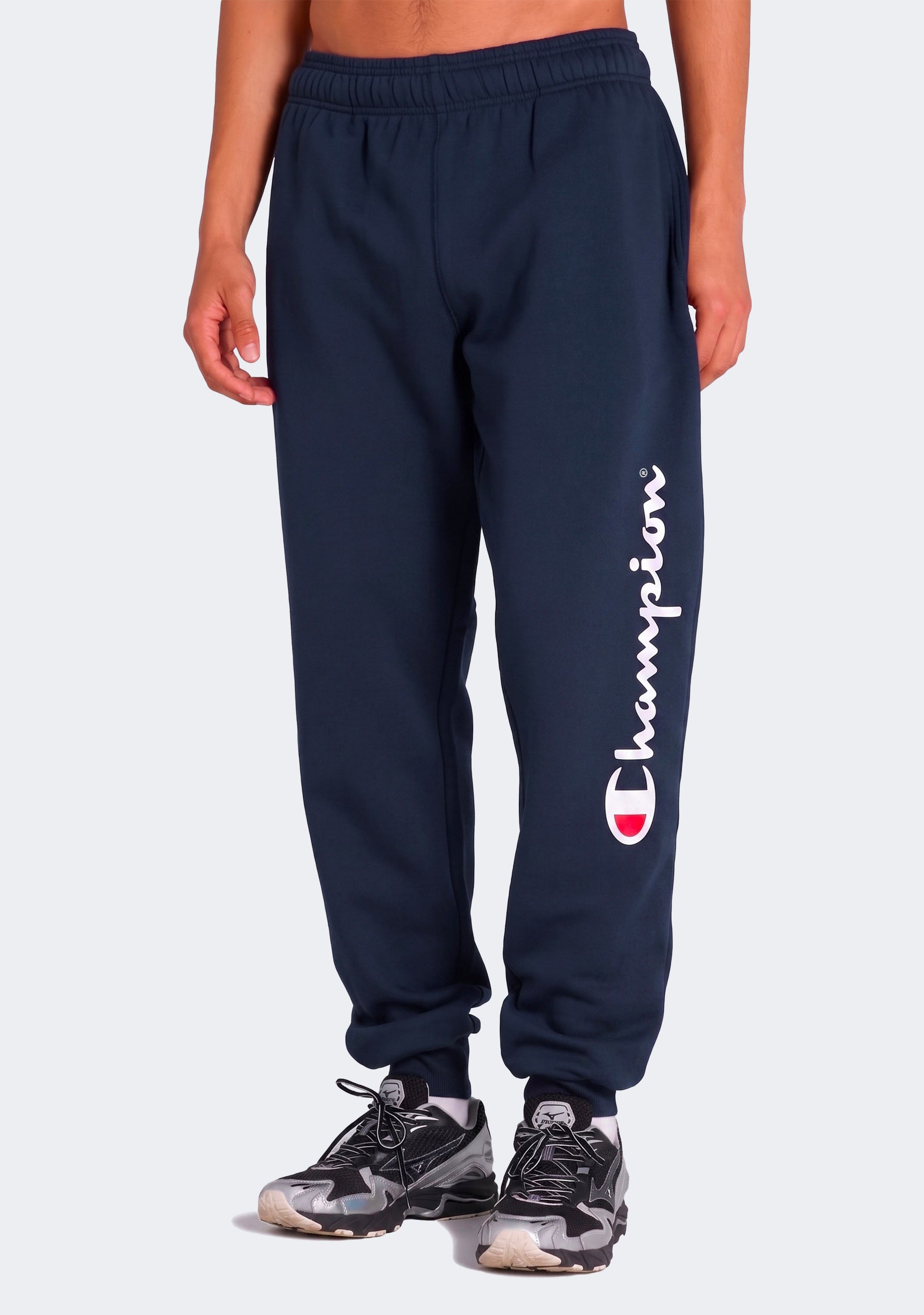 Champion Men's Legacy Script Cuff Track Pants Navy