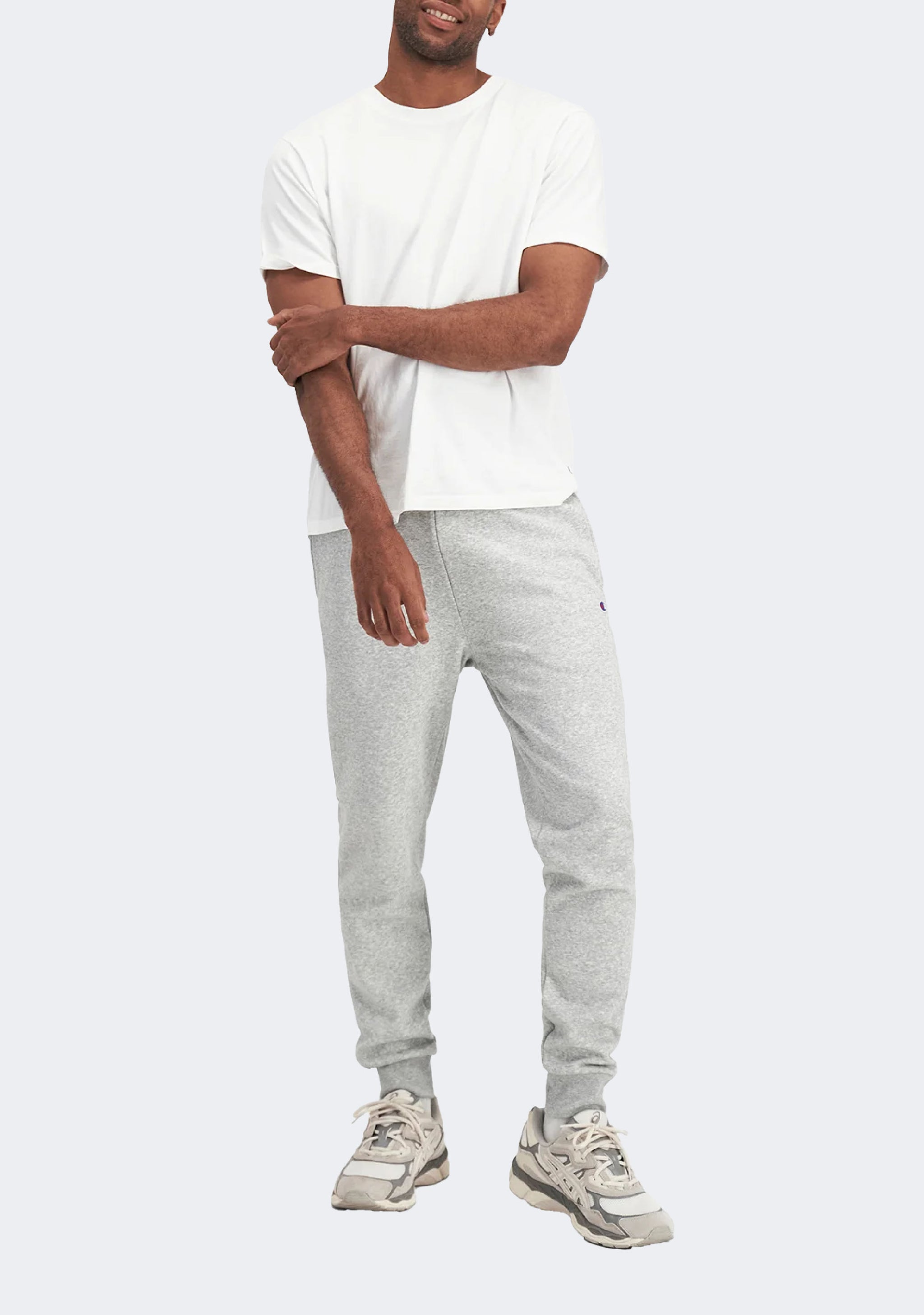 Champion Men's Skinny C Logo Fleece Trackpant