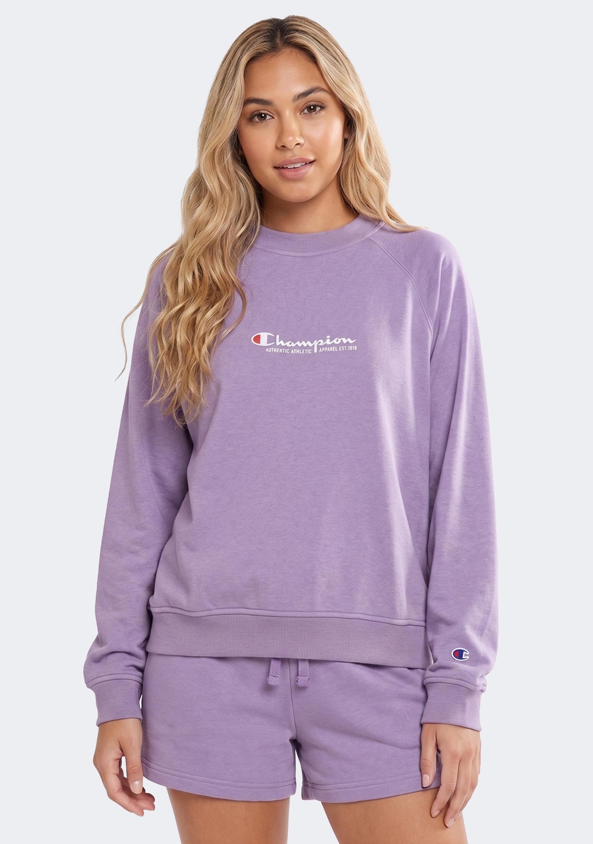 Champion Women's French Terry Script Crew