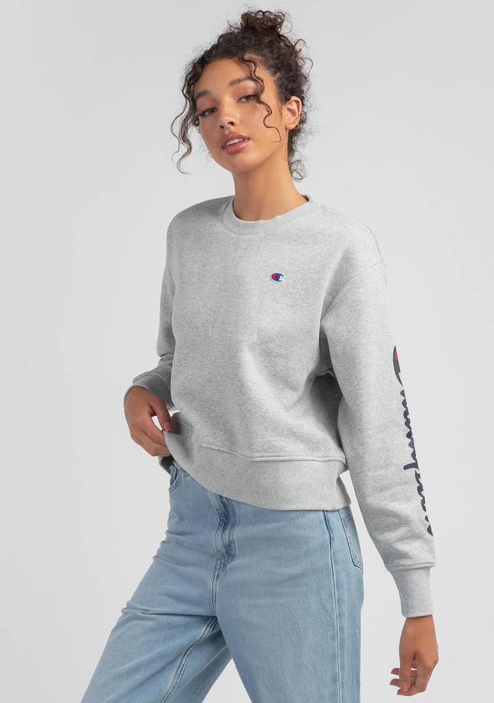 Champion Womens Sporty Graphic Crop Crew