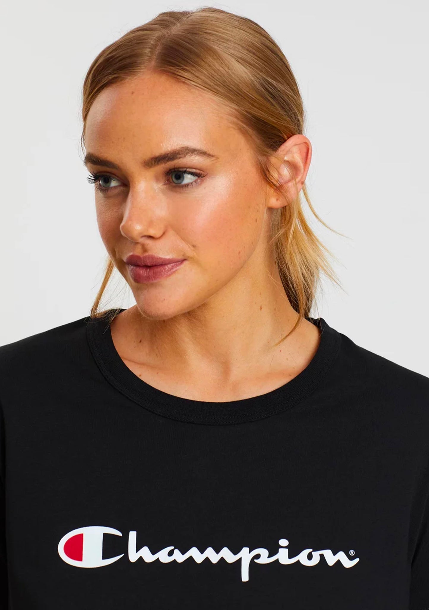 Champion Women's Script Short Sleeve Tee Black