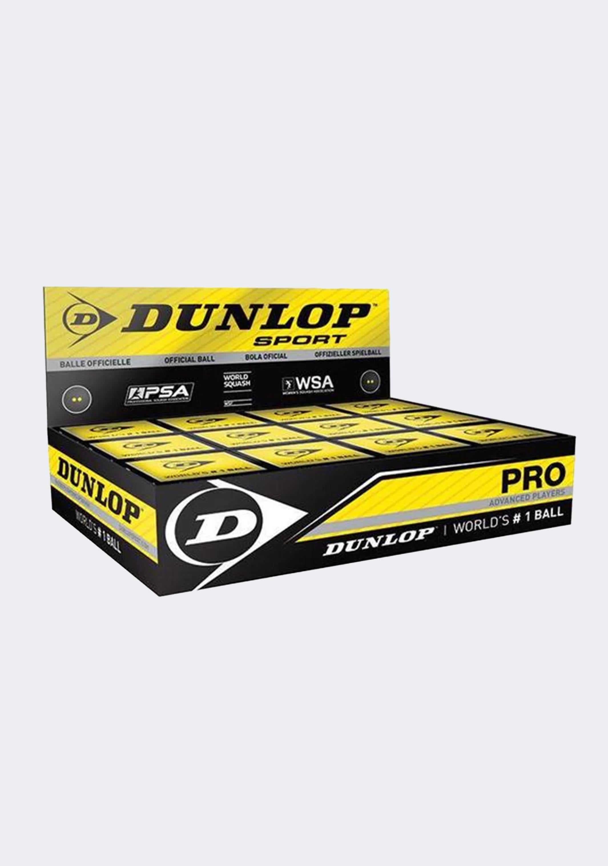 Dunlop Pro Squash Ball (Double Yellow Dot)