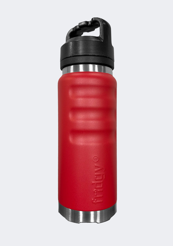Fridgy 780mL Grip Range Dual Lid Water Bottle Red