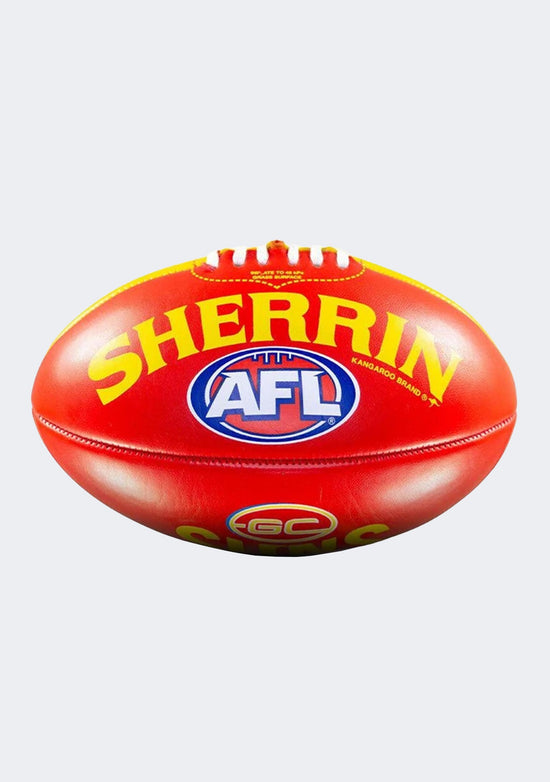 Sherrin Gold Coast Suns PVC AFL Team Logo Football