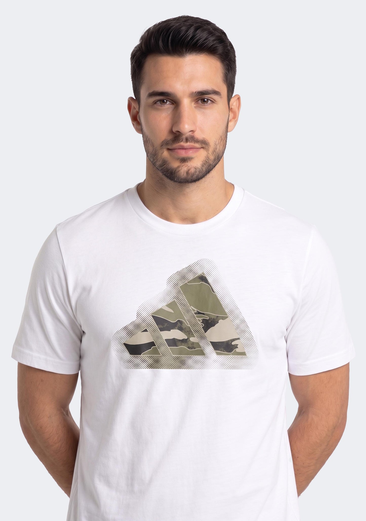 Adidas Men's Camo Modern Logo Graphic Tee