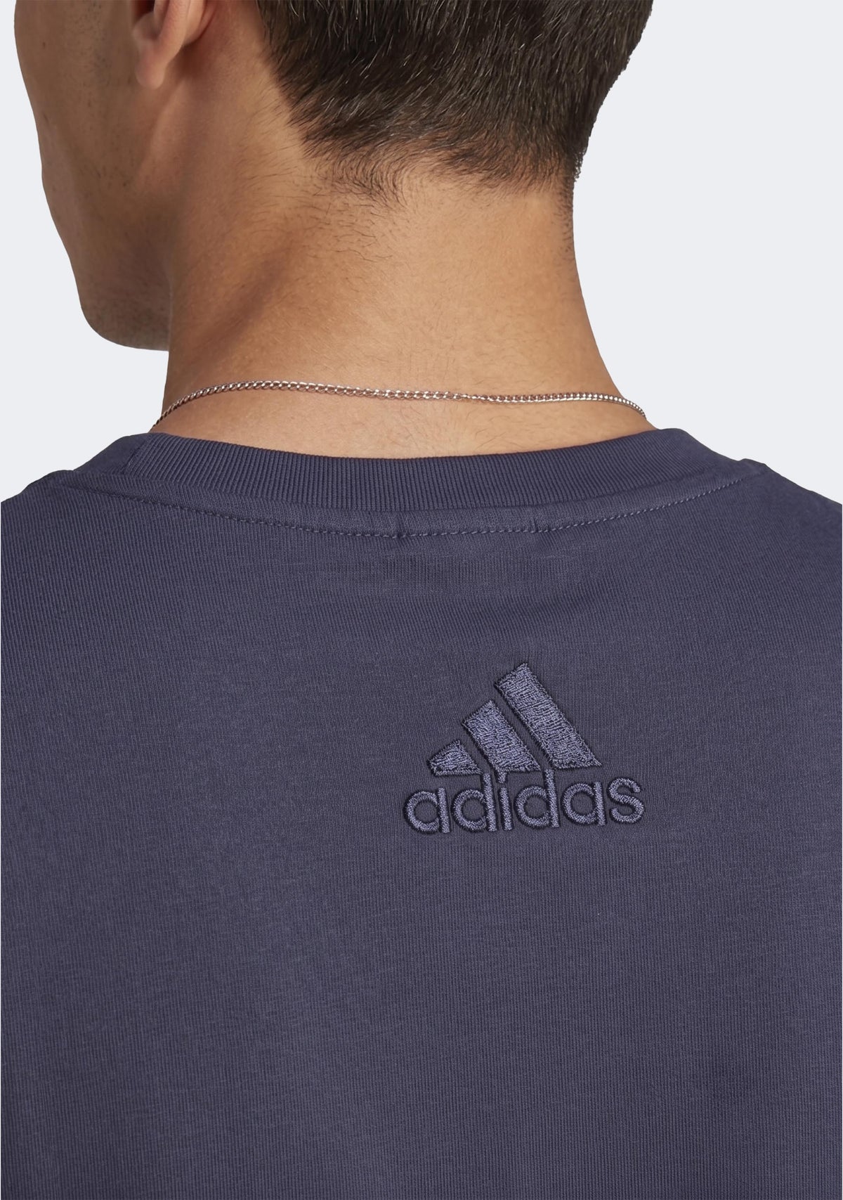 Adidas Men's Essentials Single Jersey Big Logo Tee Navy