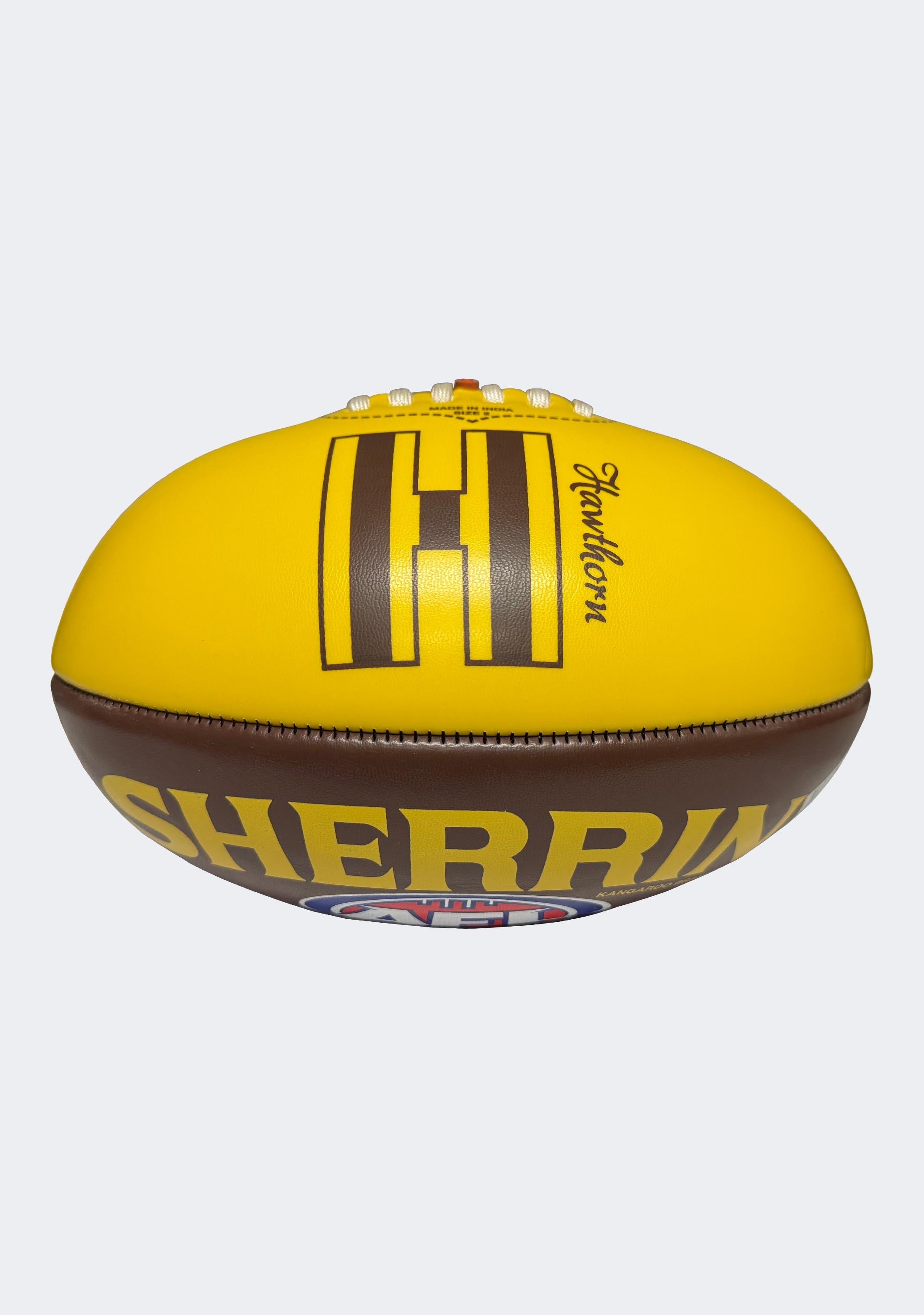 Sherrin Hawthorn Hawks PVC AFL Team Logo Football