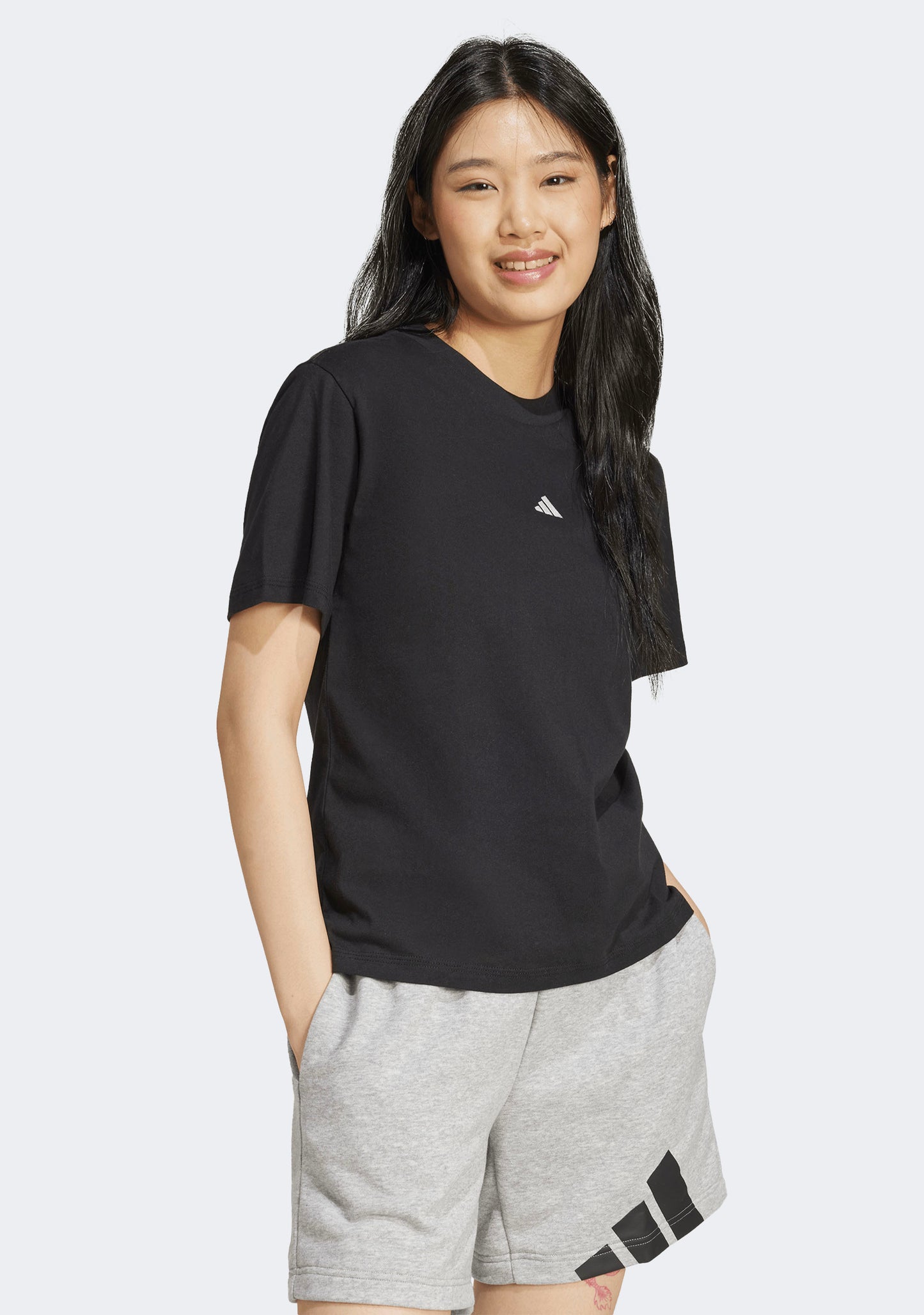 Adidas Women's Essentials Small Logo Cotton Tee