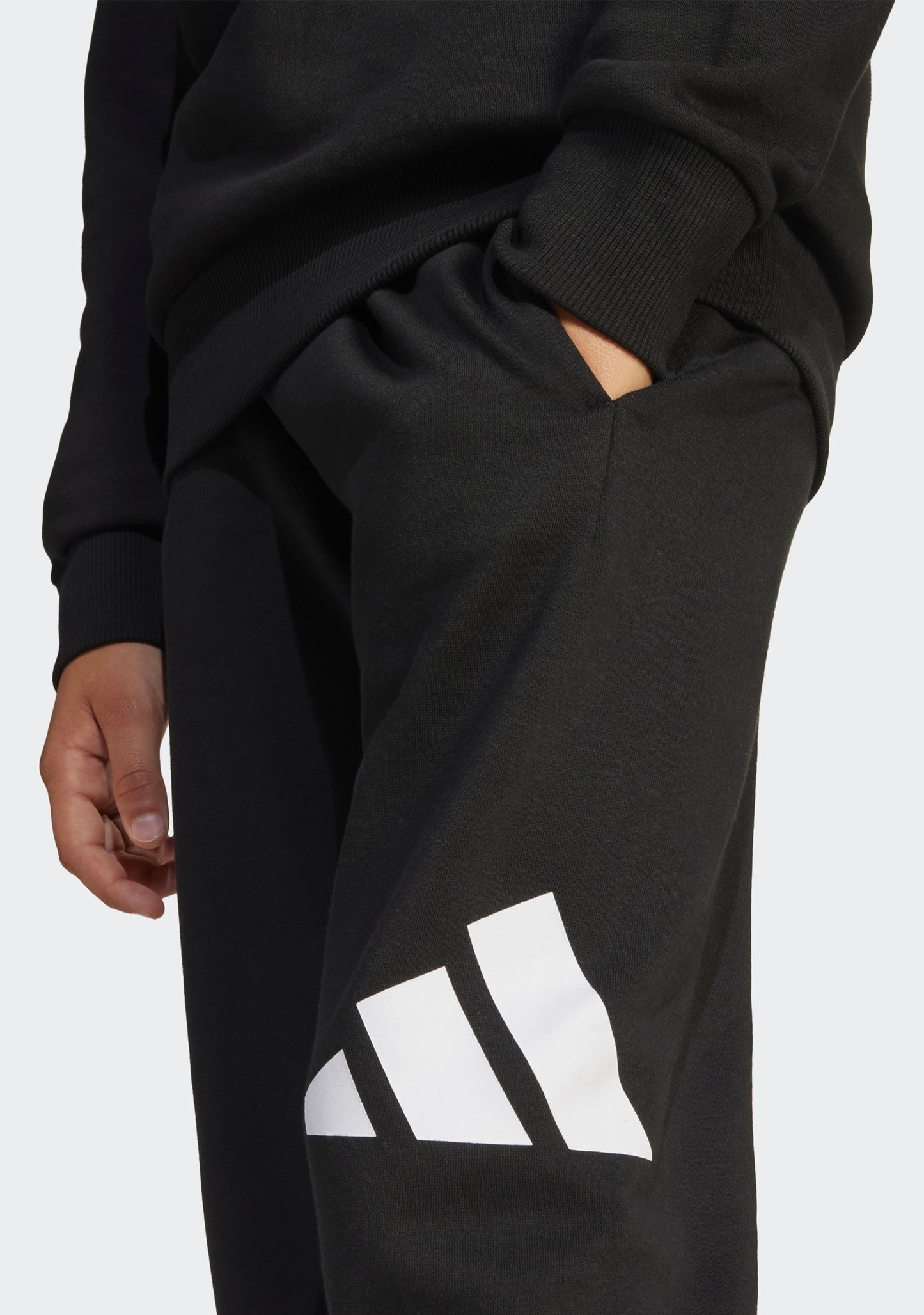 Adidas Kids' Big Logo Fleece Joggers and Crew Top Set