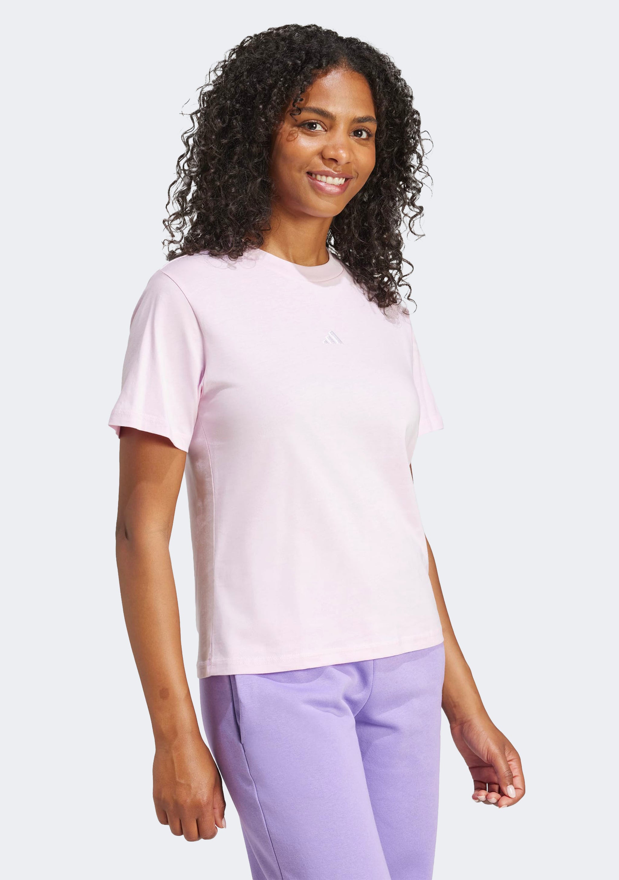 Adidas Women's Essentials Small Logo Cotton Tee