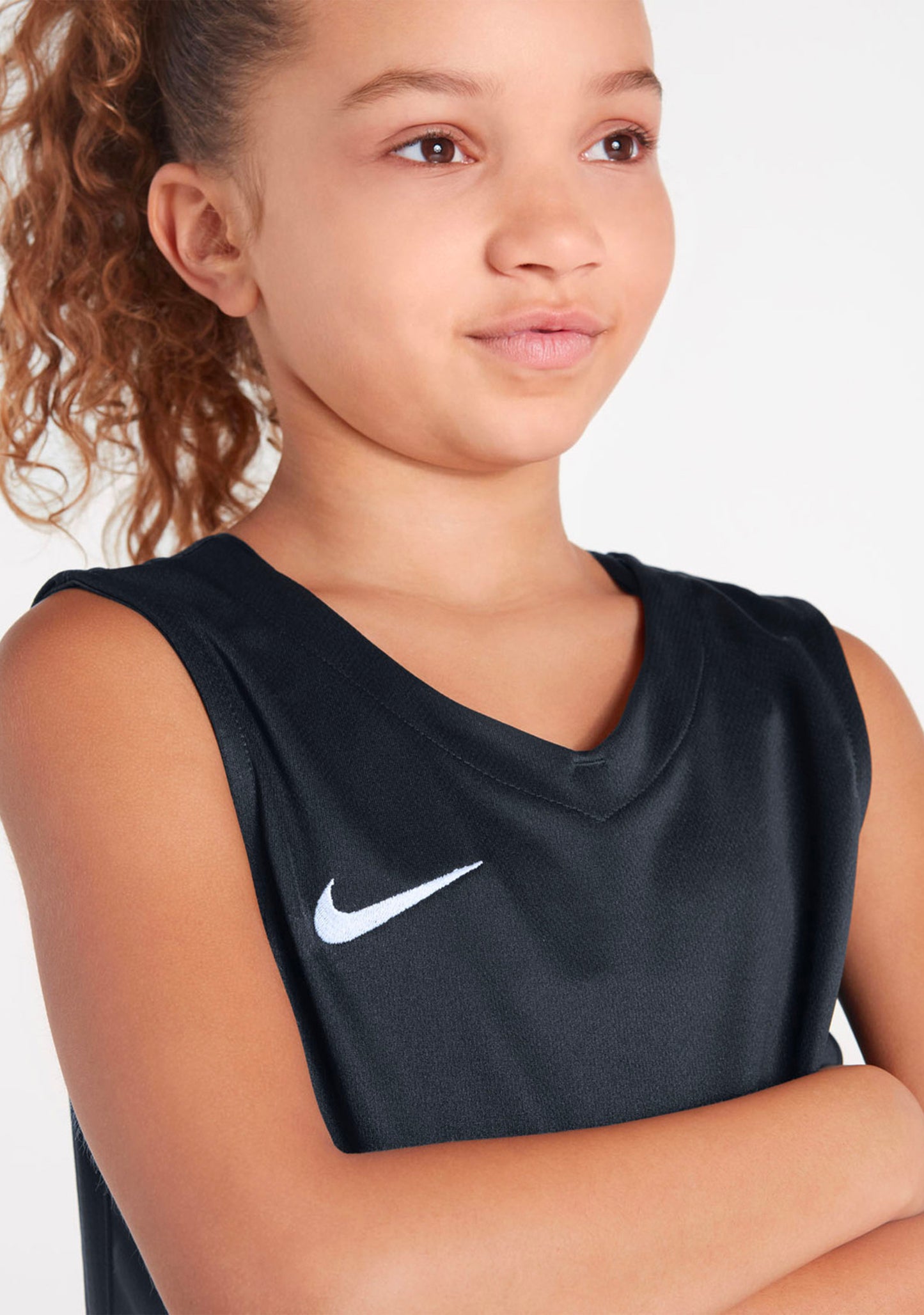 Nike Kids' Team Basketball Training Jersey - Black/White