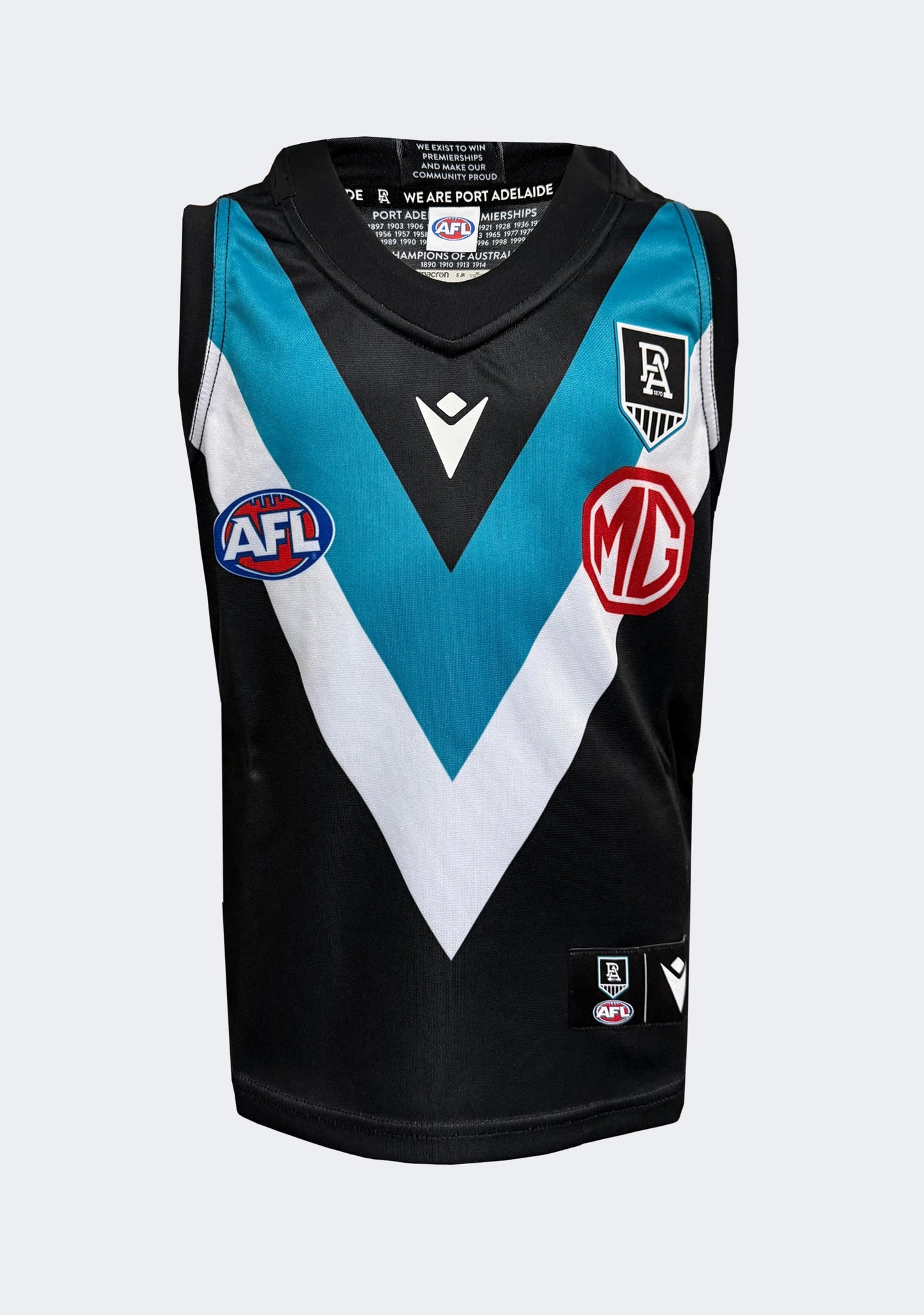 Macron Kids' PAFC M20 Home Poly Replica Sleeveless Guernsey