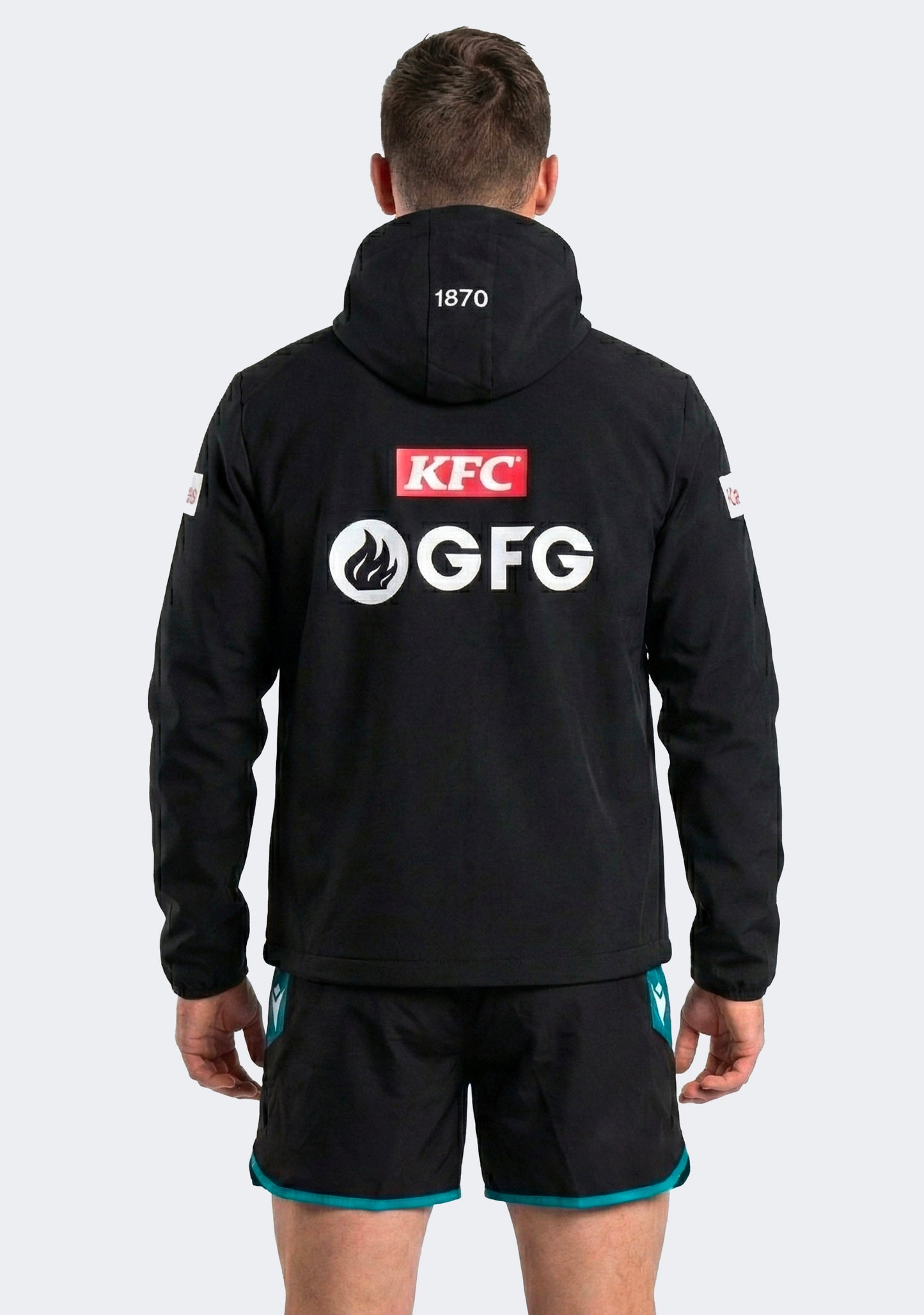 Macron Men's Port Adelaide 2025 Travel Softshell Jacket