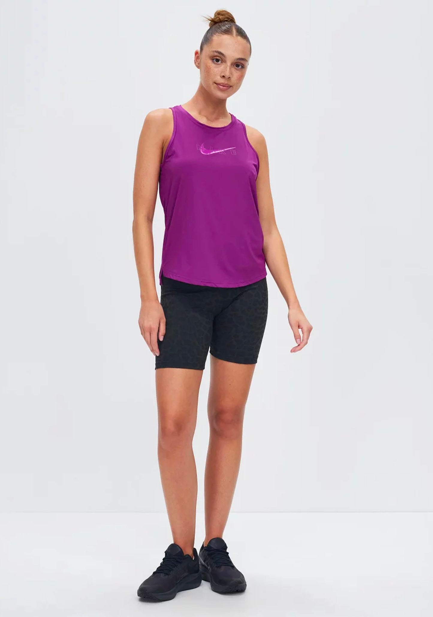 Nike Women’s Dri-Fit One Graphic Logo Tank Purple