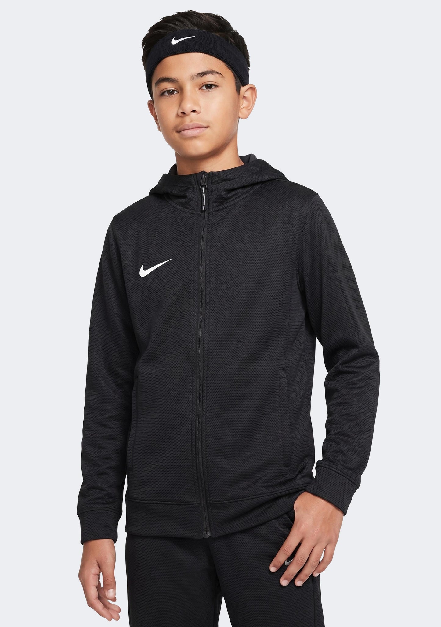 Nike Kids' Team Basketball Full Zip Hoodie Black