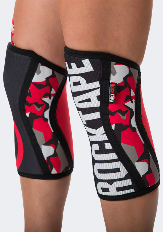 Rocktape Assassins Knee Sleeve 5mm Thick Red Camo