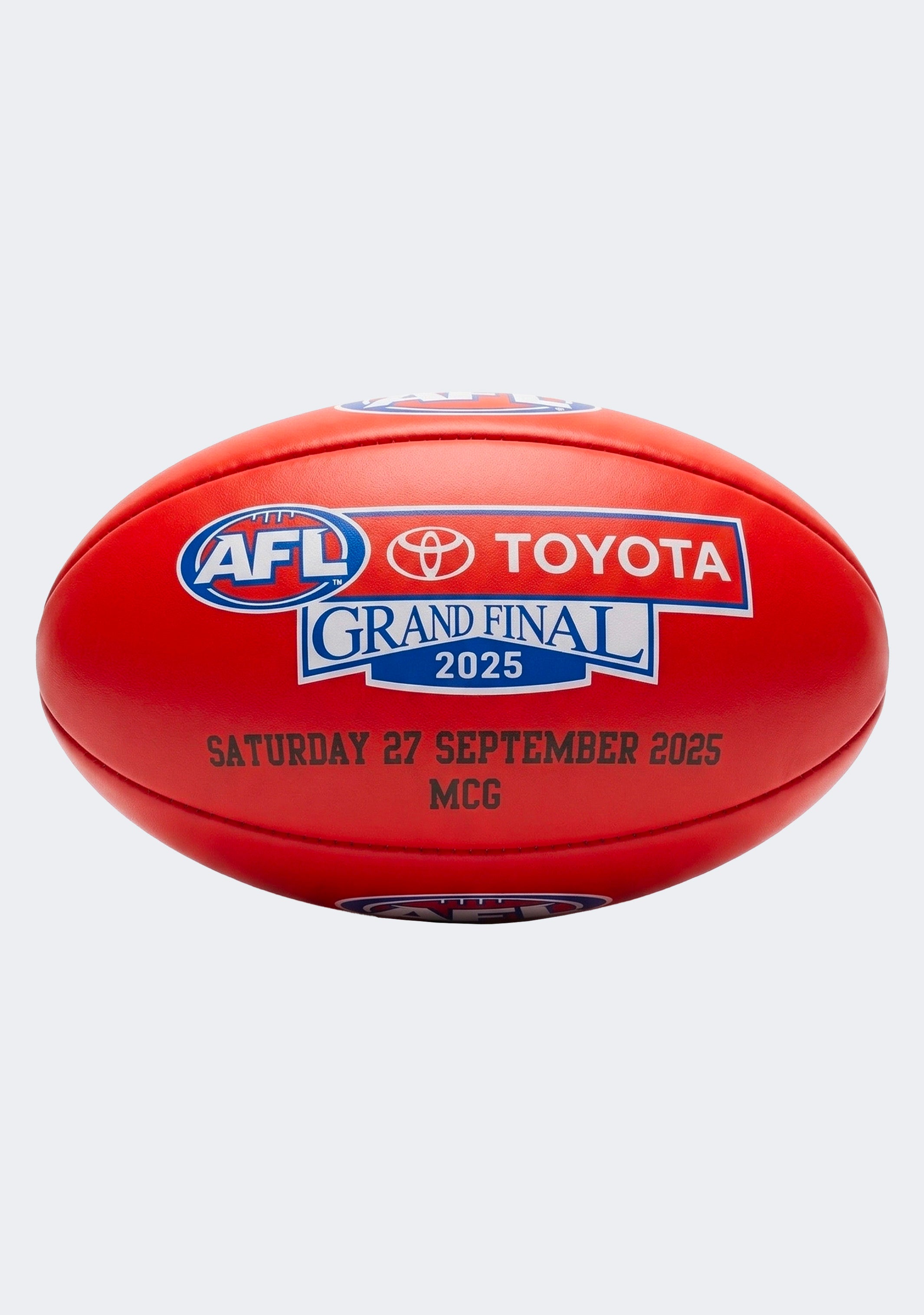 Sherrin PVC AFL Grand Final 2025 20cm Mini Football Red – Jim Kidd