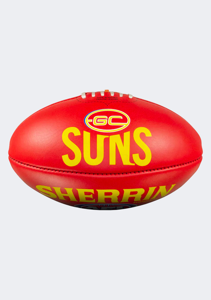 Sherrin Gold Coast Suns AFL Team Leather Ball