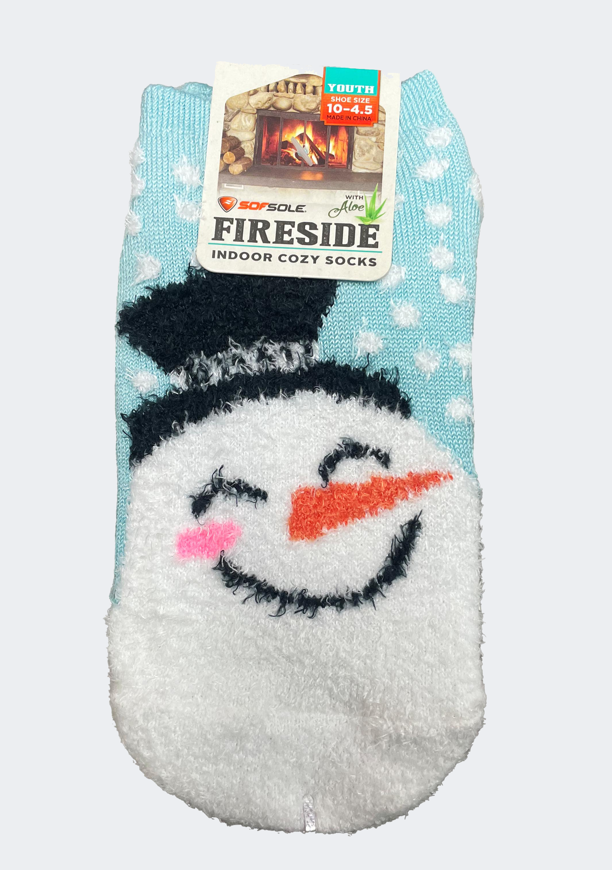 Sofsole Youth Fireside Indoor Cozy Low Cut Socks Snowman