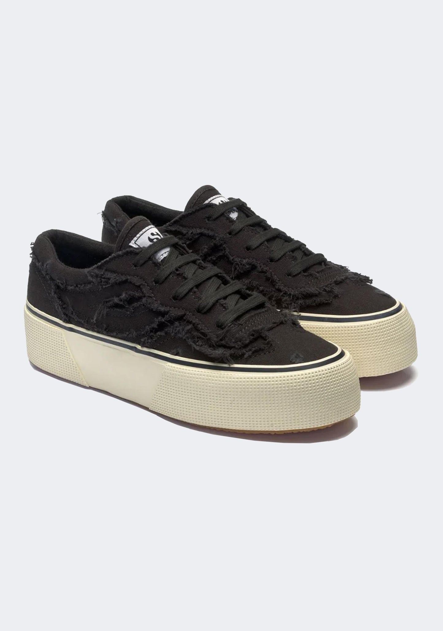Superga 3041 Revolley Fringed Stone Washed Platform