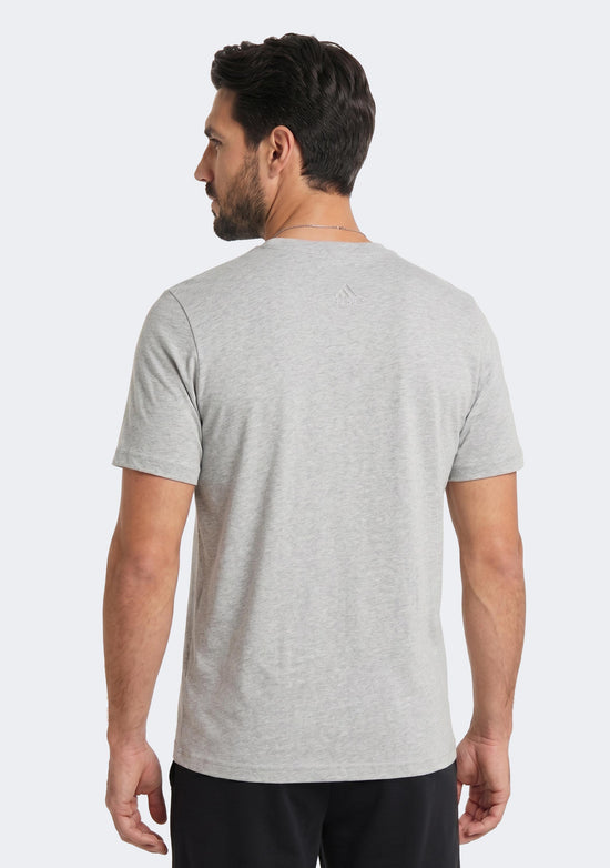 Adidas Men's Essentials Single Jersey Big Logo Tee Grey