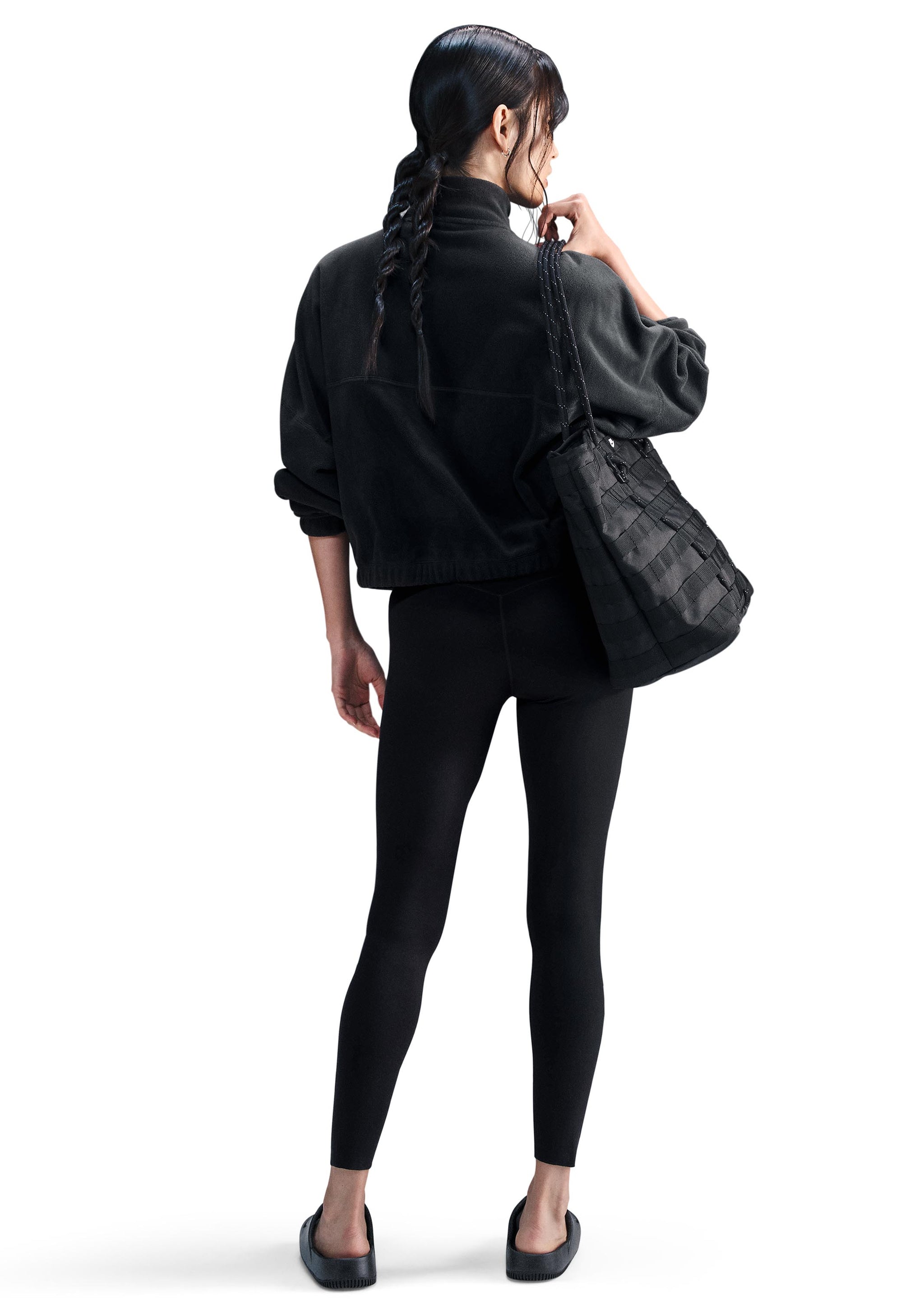 Nike Women's Therma Fit Oversized 1/2-Zip Polar Fleece Top
