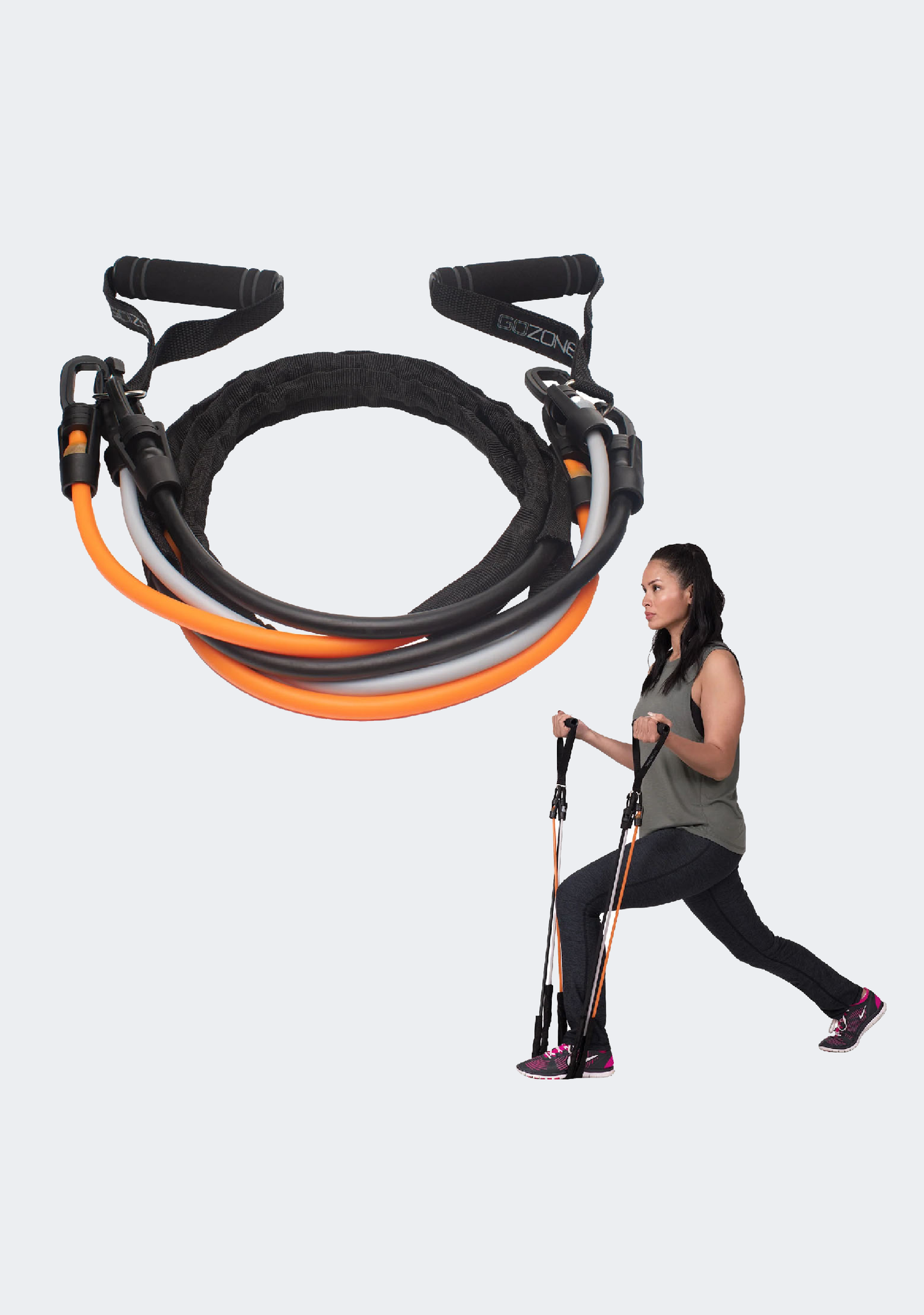 GoZone 3 in 1 Resistance Bands With FREE Light Resistance Band