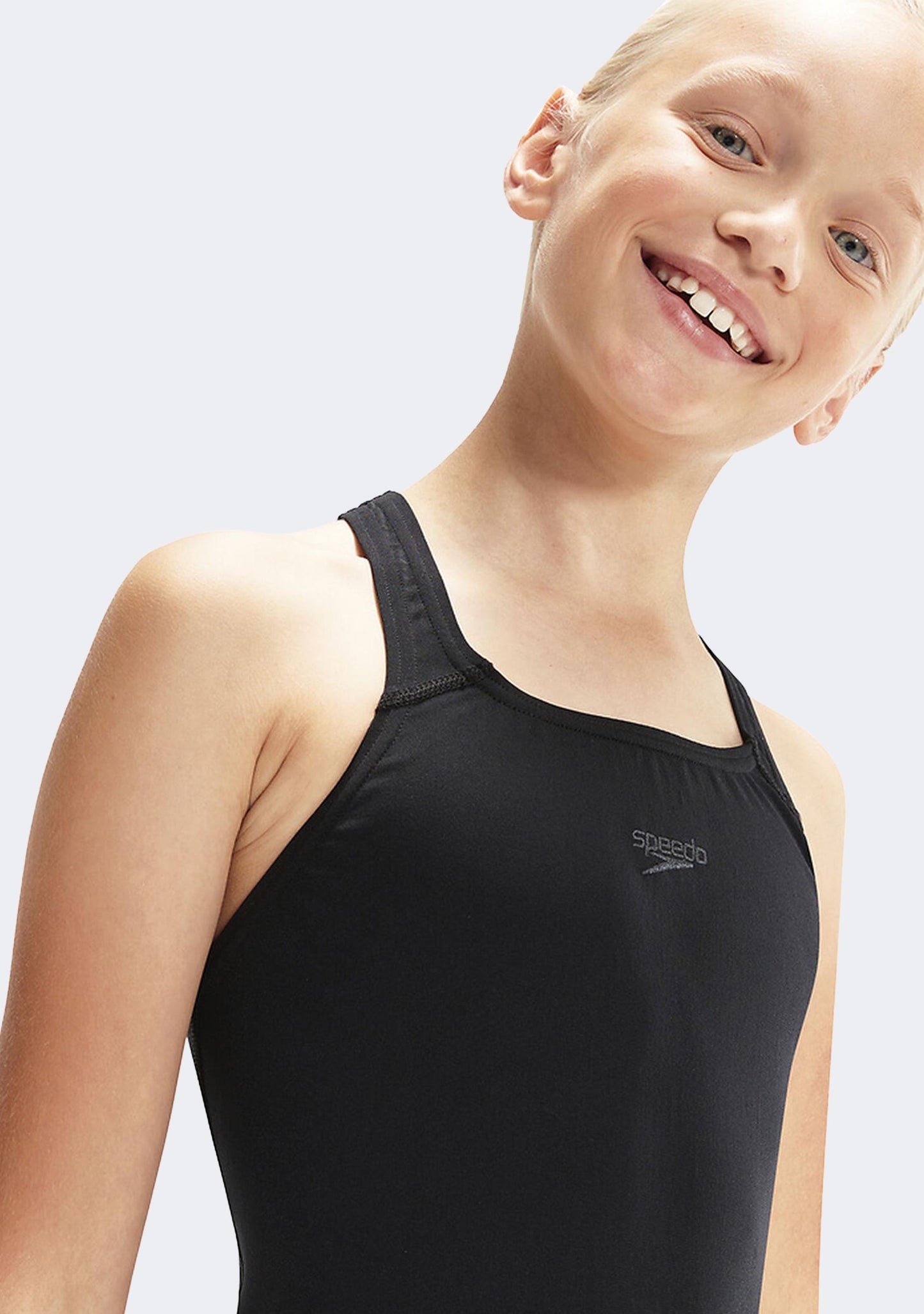Speedo Girls Endurance+ Medalist Swimsuit Black