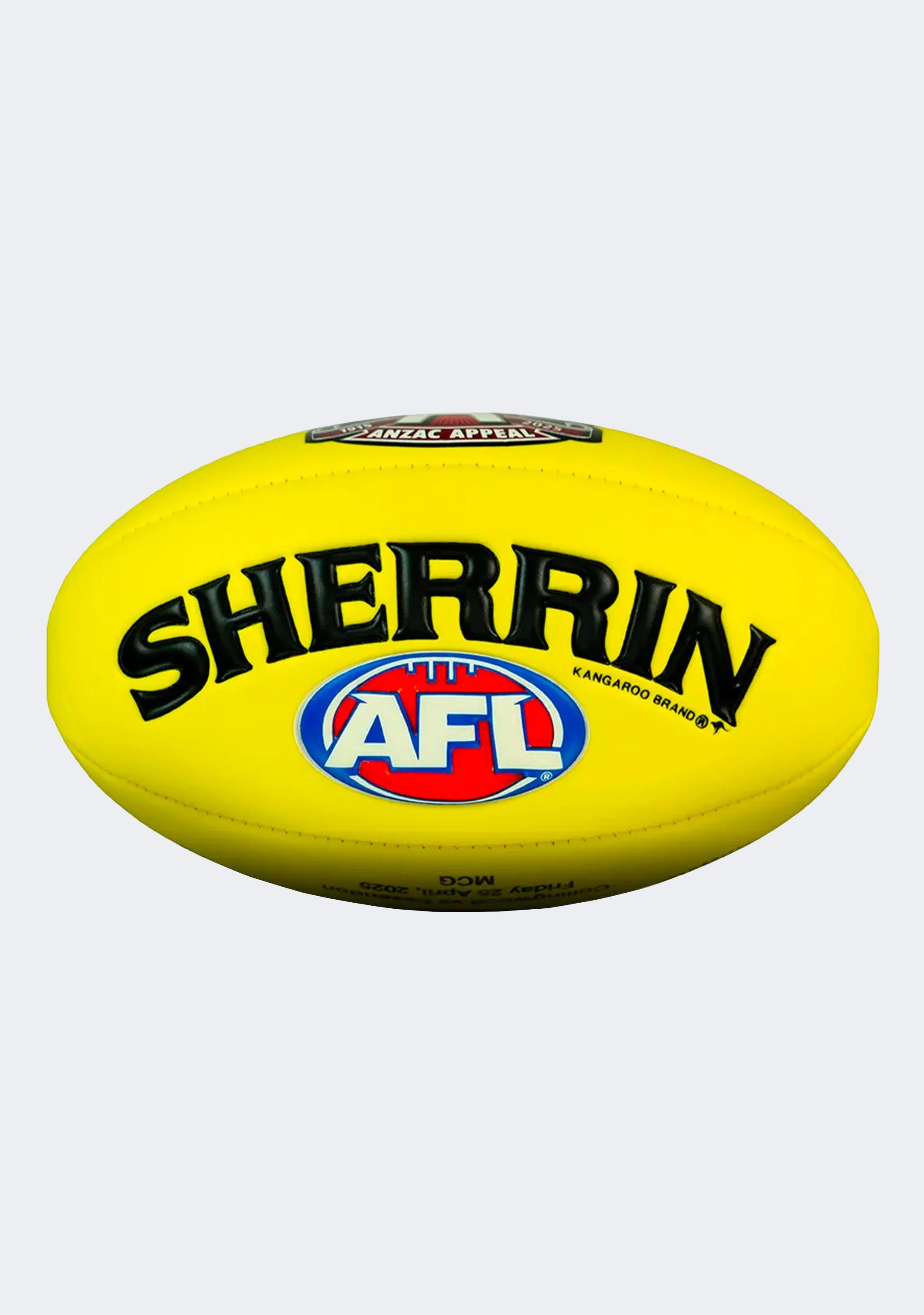 Sherrin 2025 ANZAC Eve Super Soft Touch Football Yellow