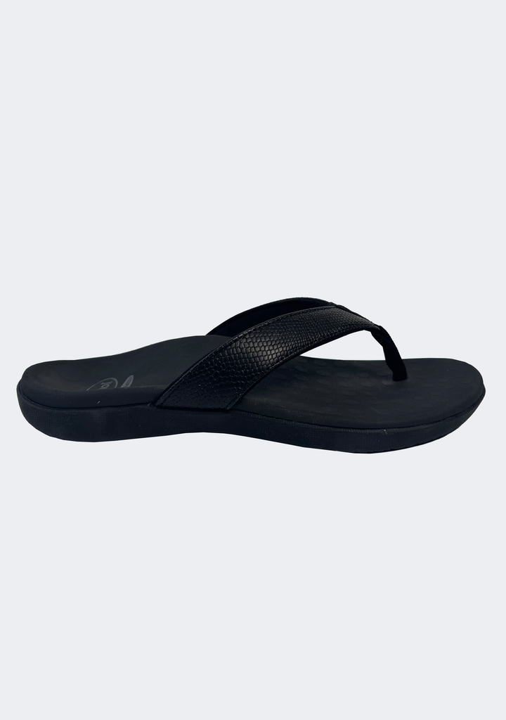 Scholl Orthaheel Women's Sonoma II Sandals in Black Shimmer