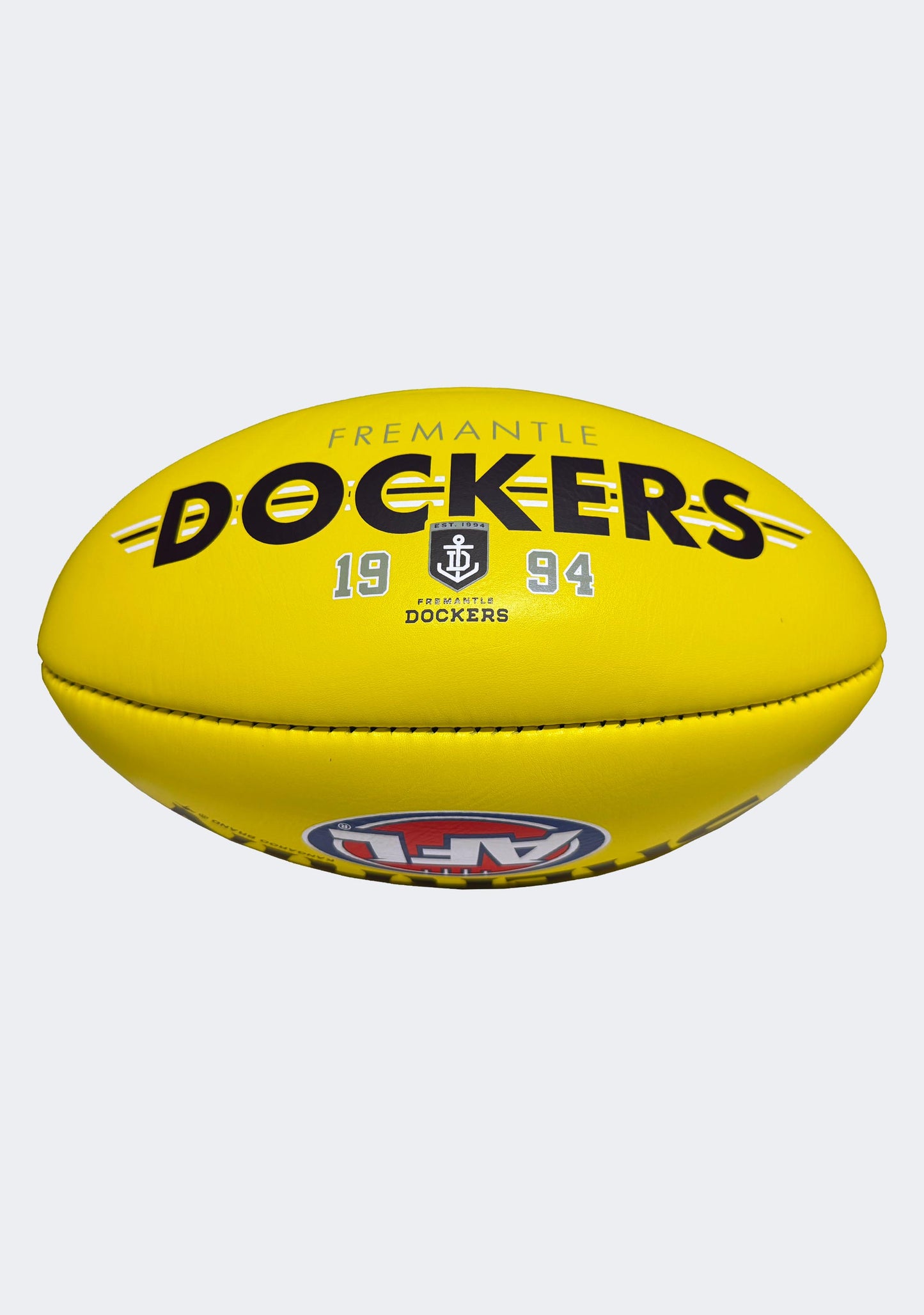 Sherrin AFL Fremantle Dockers Team Yellow Leather Football