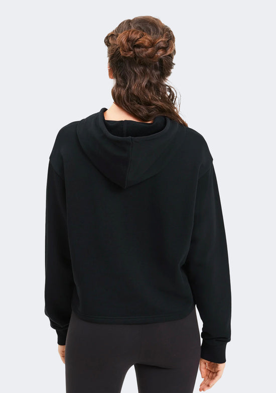 Puma Women's ESS Cropped Metallic Logo Hoodie