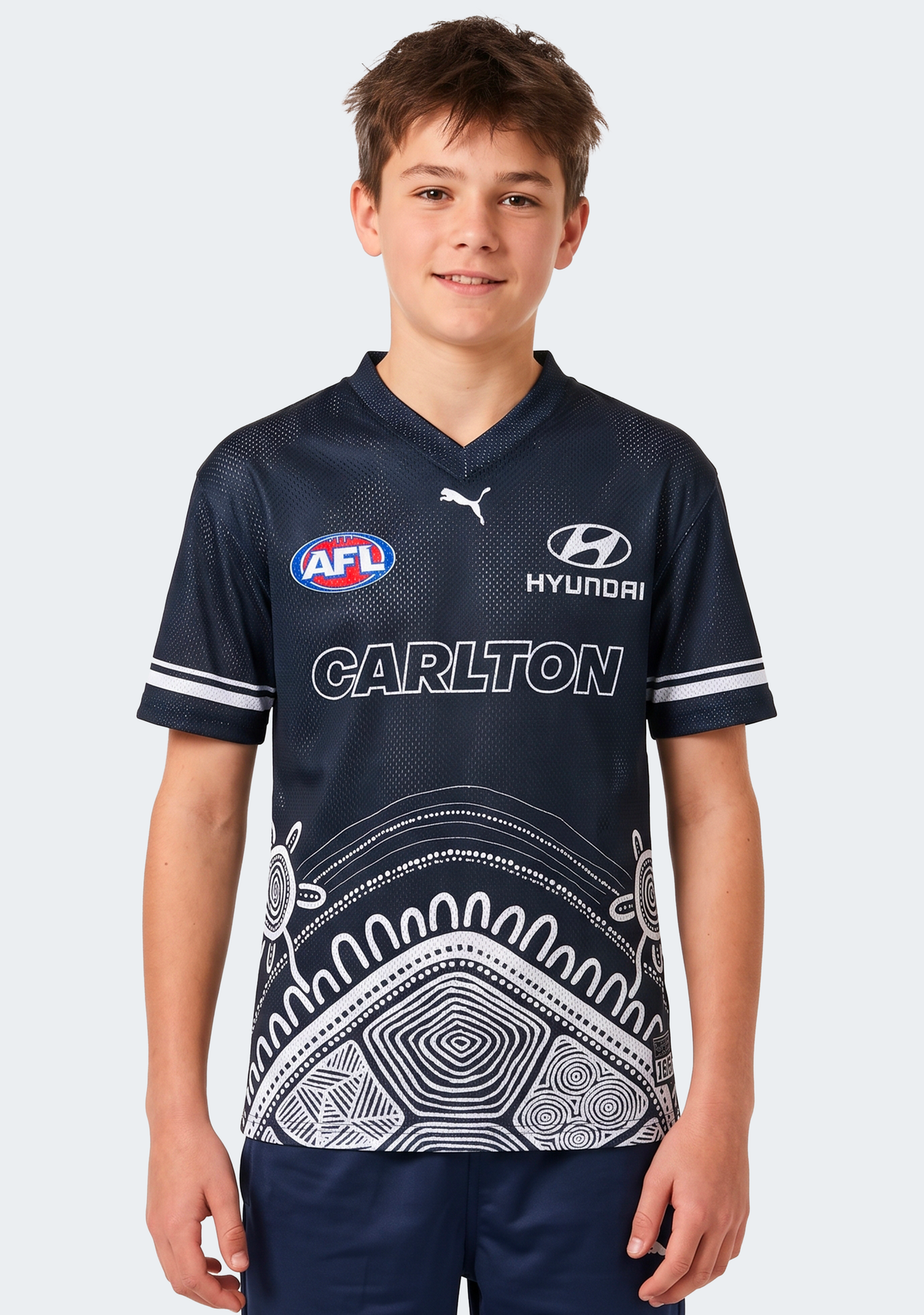Puma Kids' Carlton Blues 2026 Warm Up Top