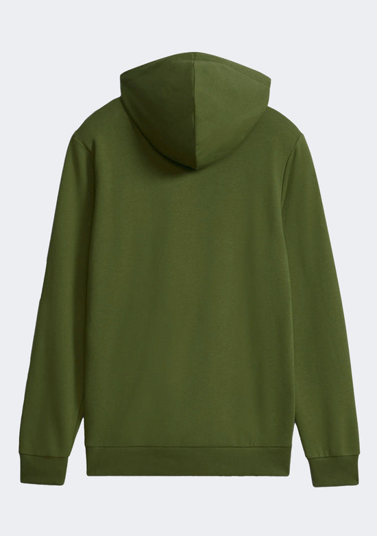 Puma Men's Essential Logo Fleece Hoodie Olive Green