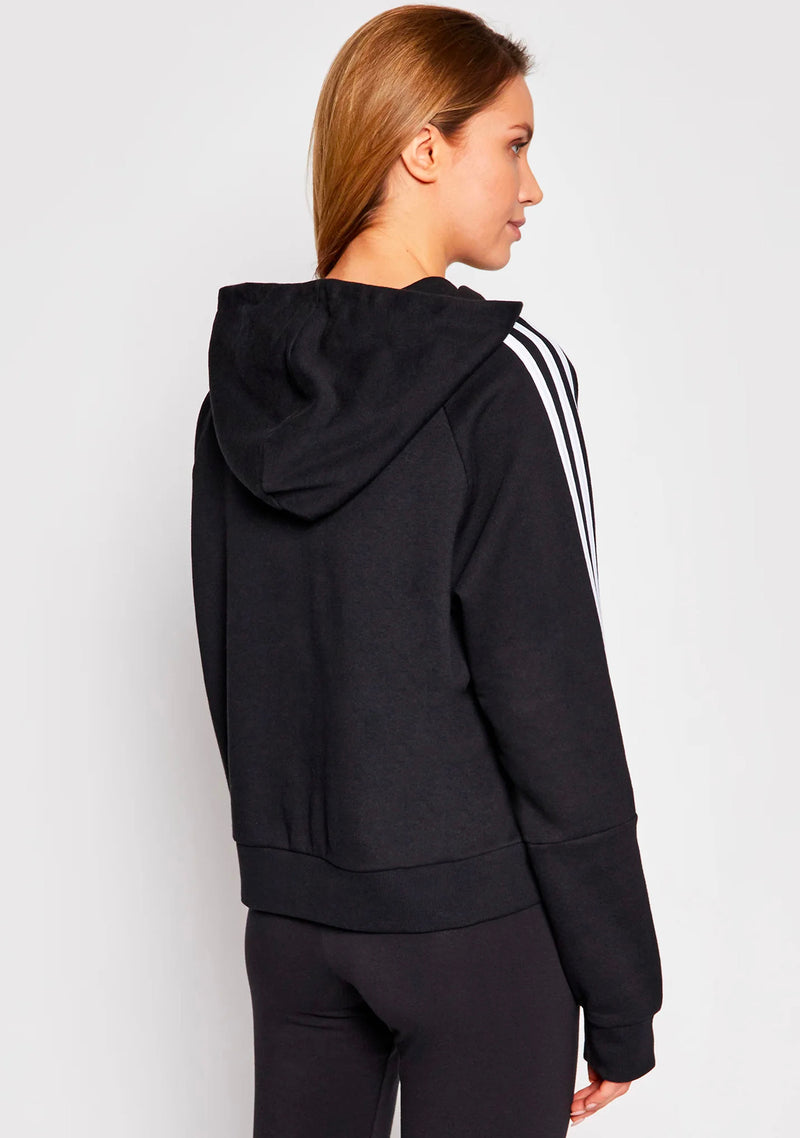 Adidas Womens Essentials Loose Cut 3 Stripes Cropped Hoodie <br> GL1460