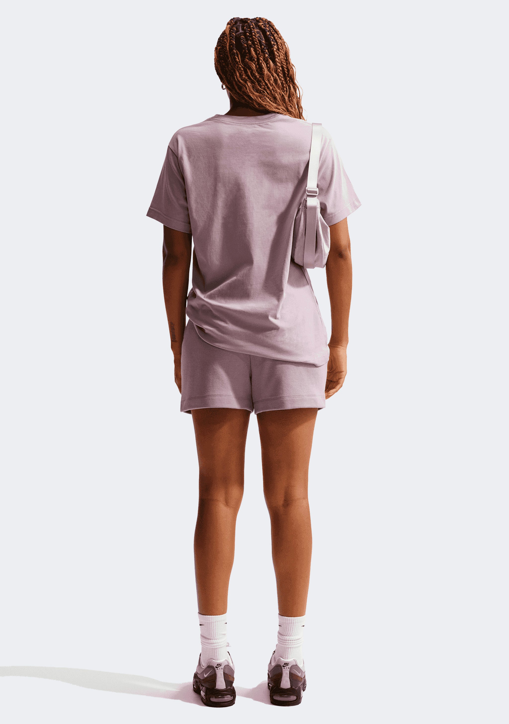 Nike Women's Sportswear Club Fleece Mid-Rise Shorts Violet