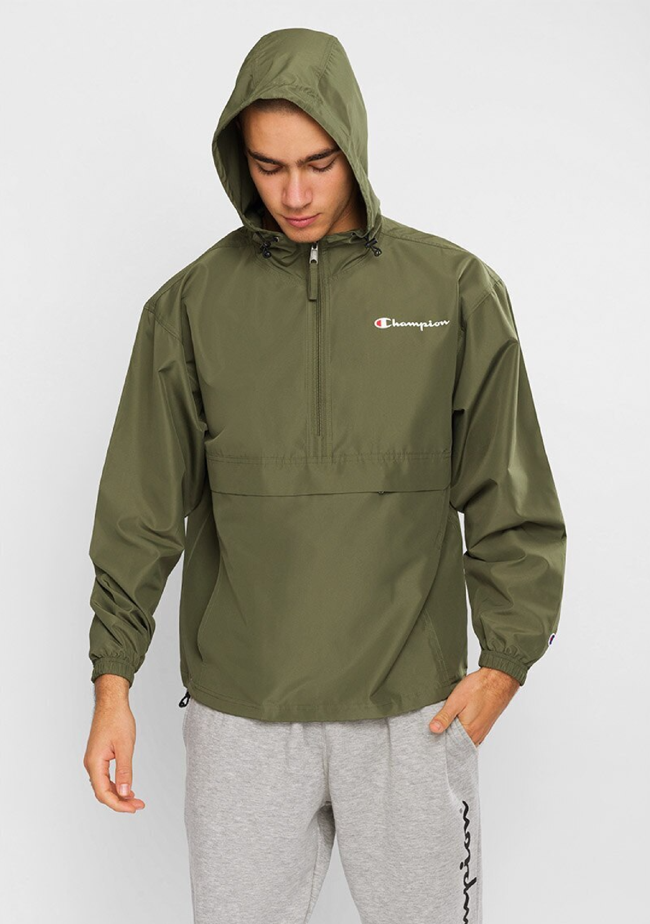 Champion Mens US Quarter Zip Packable Jacket