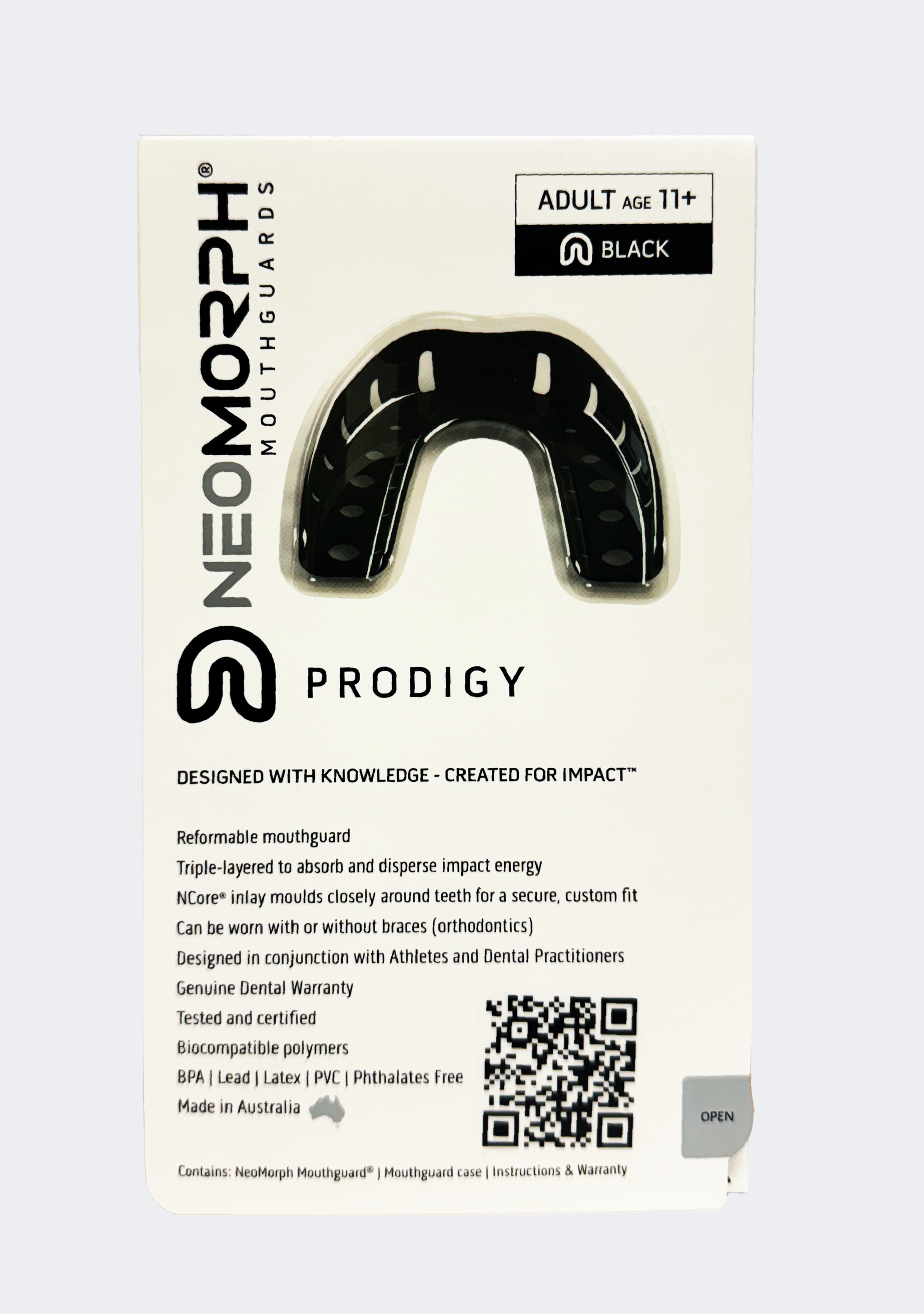 NeoMorph Prodigy Mouthguard Black