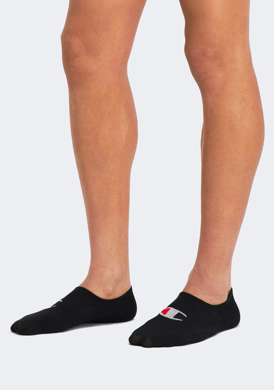 Champion Adults C Logo Sneaker Socks 3 Pack Black