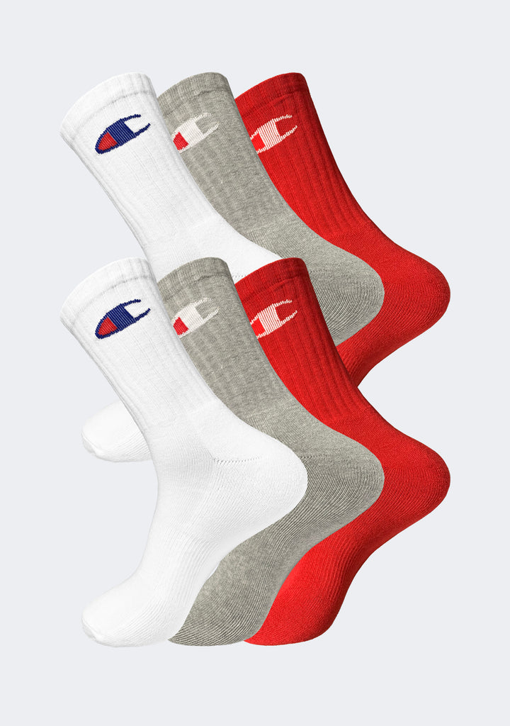 Champion Adults 3 Pack Sports Crew Socks