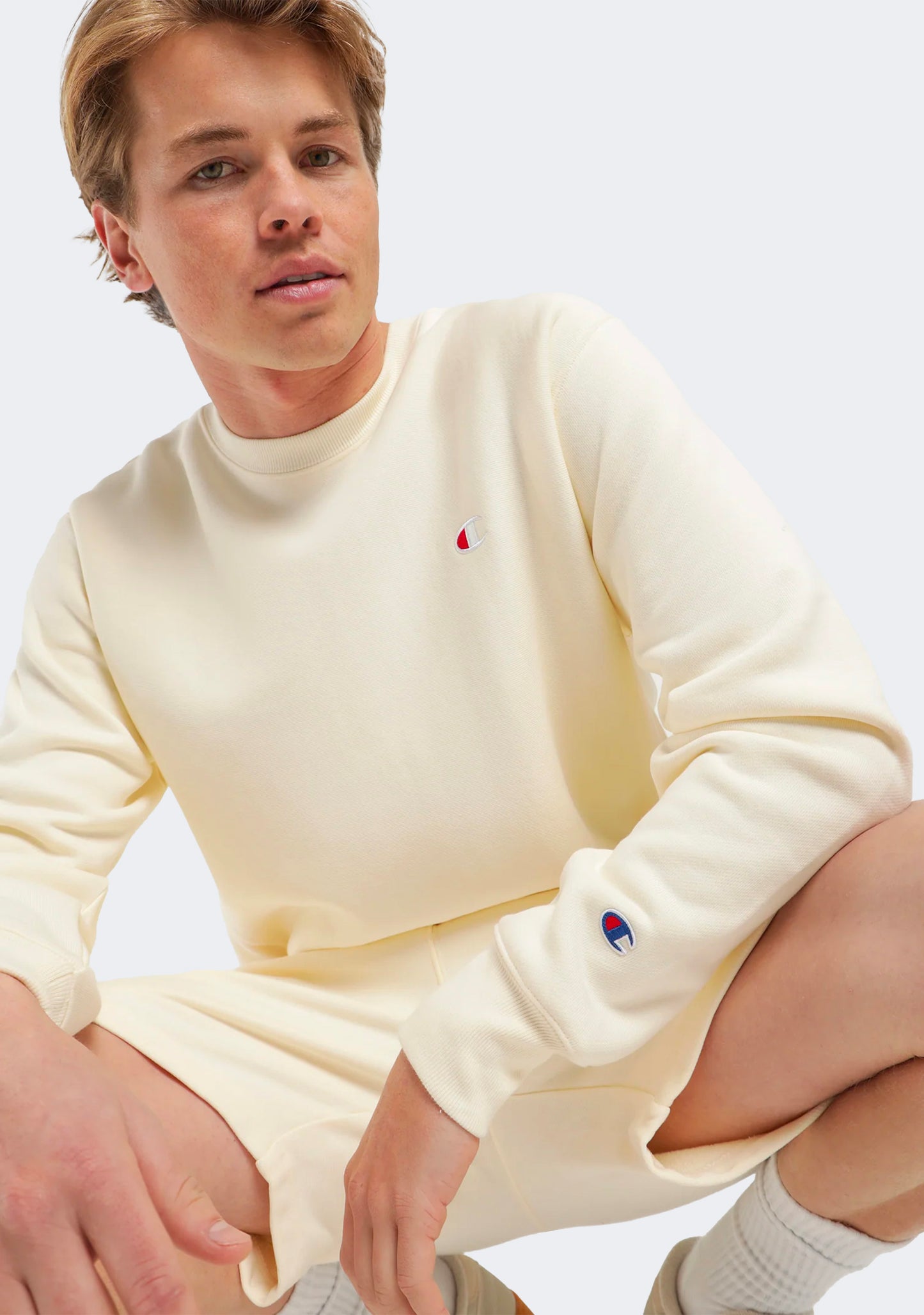 Champion Men's Reverse Weave Small C-Logo Crew