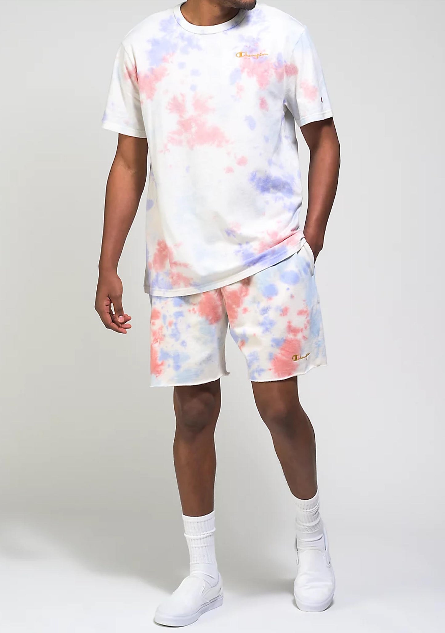 Champion Men's Jersey Sunwash Lightweight Fleece Shorts