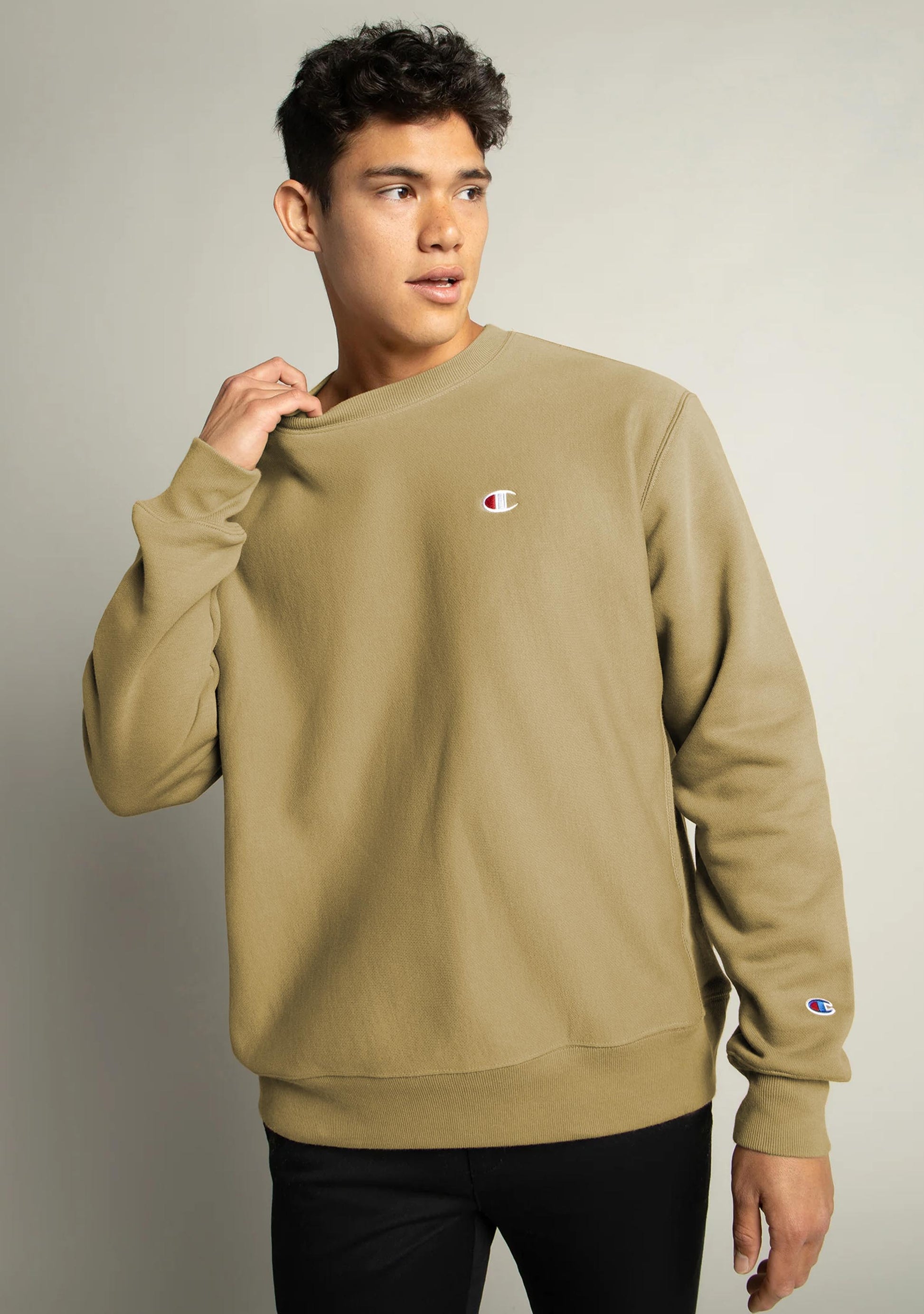 Champion Men's Reverse Weave Small C-Logo Crew