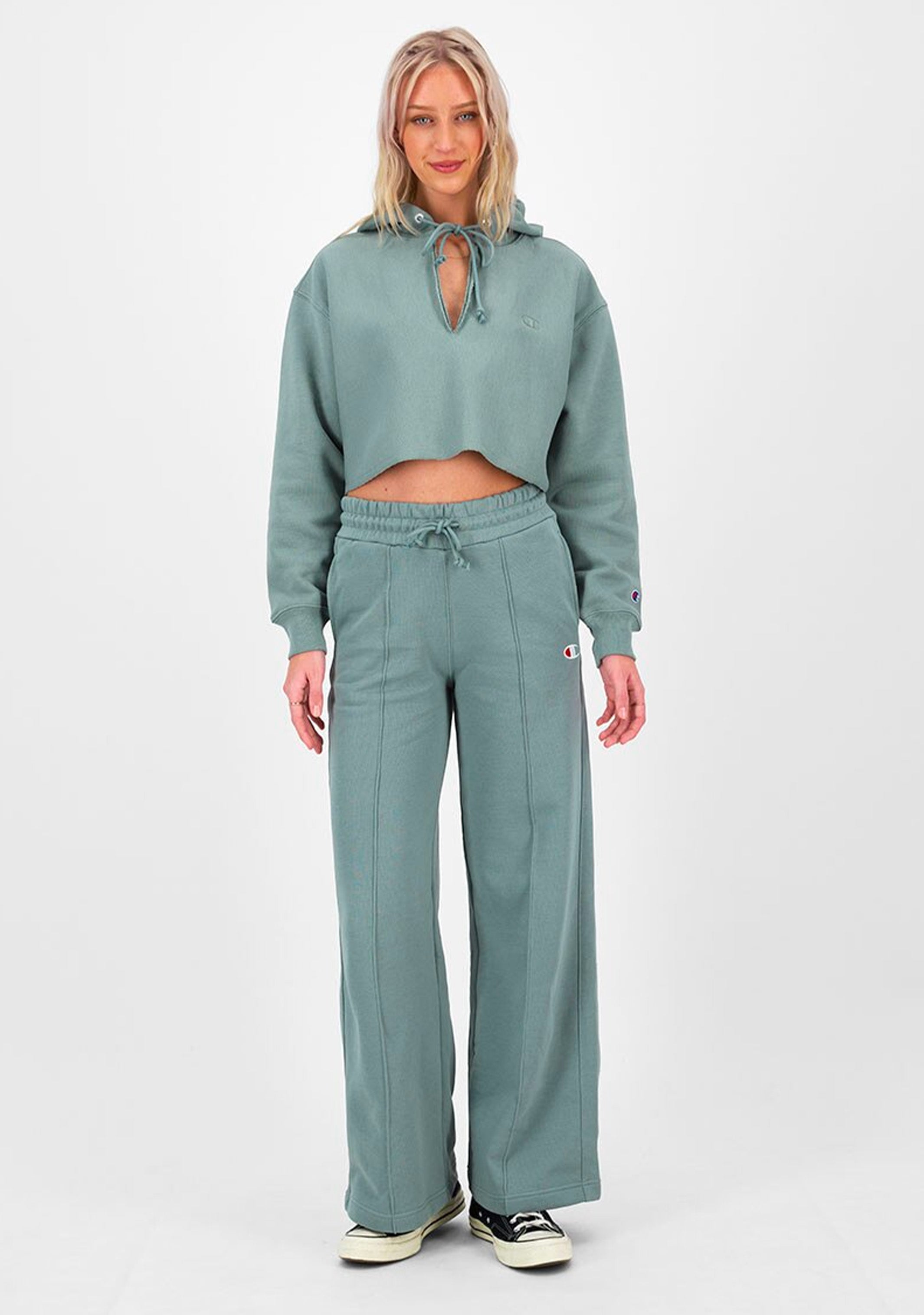 Champion Women's Reverse Weave Split Collar Crop Hoodie