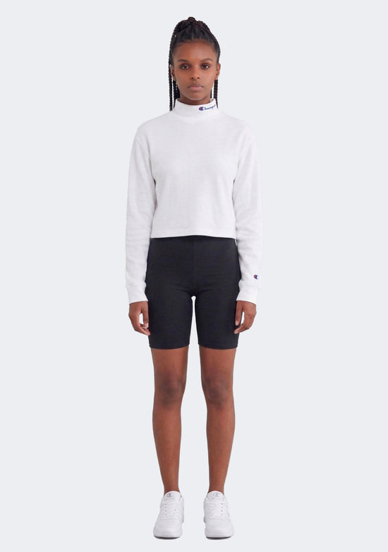 Champion Women's Heritage Mock Long Sleeve Cropped Tee